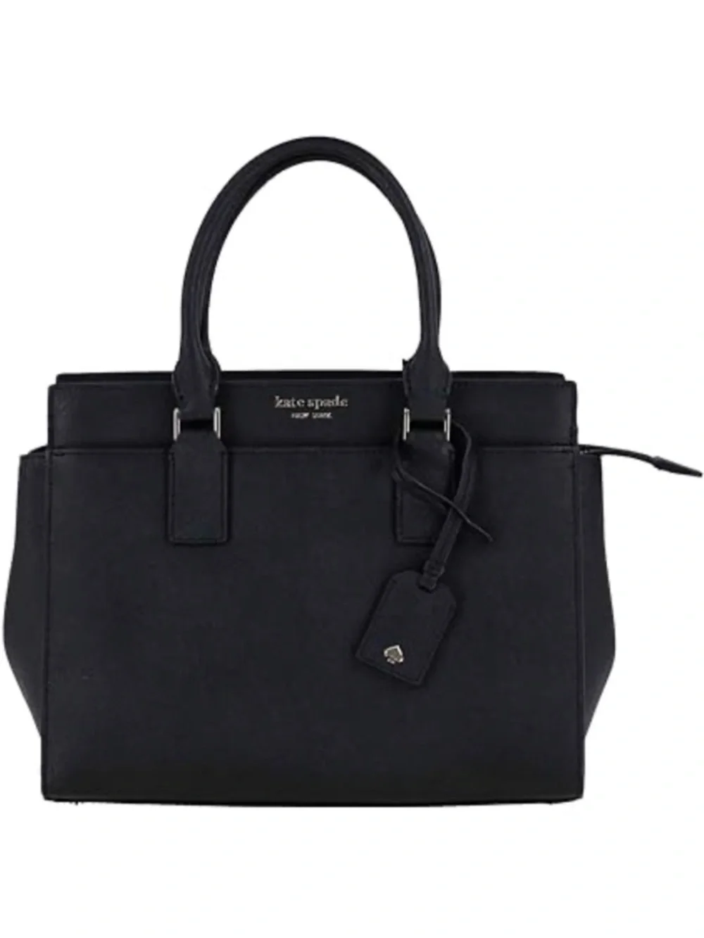 Kate Spade Cameron Street Black Saffiano Leather Medium Satchel Handbag